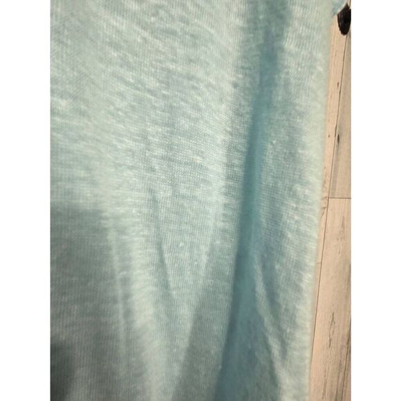 J. Jill Love Linen Slub Knit Oversized 100% Linen Tee T-Shirt Scalloped Sleeve D - Picture 7 of 8